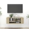 Väggmonterat tv-skåp sonoma-ek 102x35x35 cm konstruerat trä