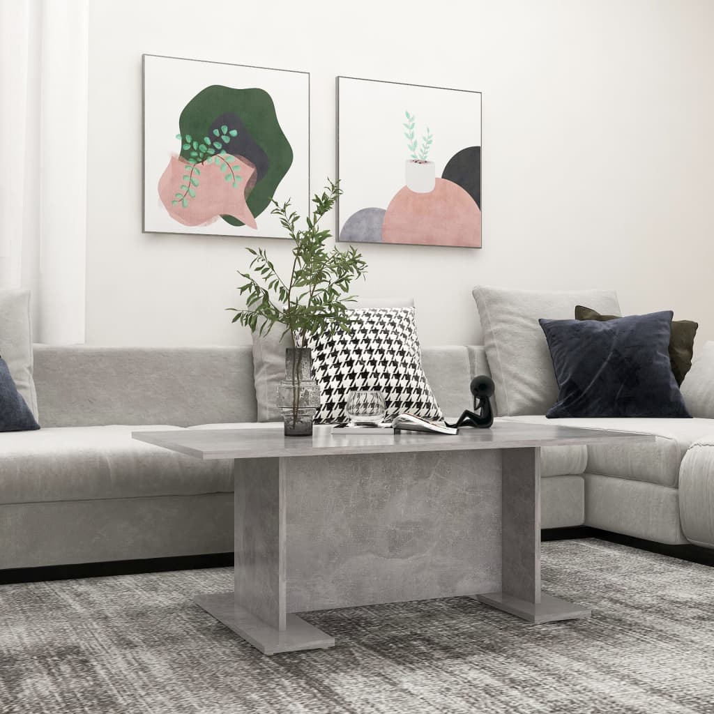 Soffbord betonggrå 103,5x60x40 cm konstruerat trä