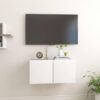 Hängande TV-skåp vit 60x30x30 cm