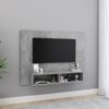 Väggmonterat tv-skåp betonggrå 120x23,5x90 cm konstruerat trä