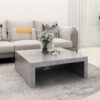 Soffbord betonggrå 100x100x35 cm konstruerat trä