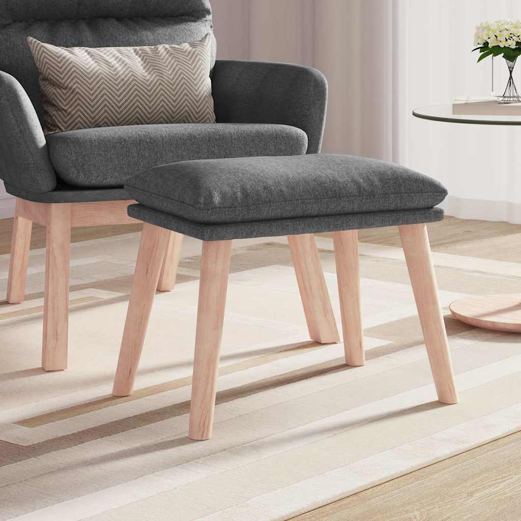 Fotpall ljusgrå 45x29,5x35 cm tyg