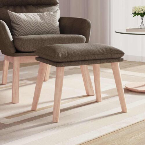 Fotpall taupe 45x29,5x35 cm tyg