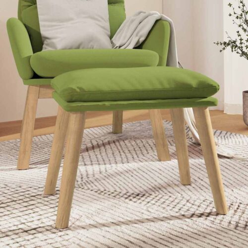 Fotpall ljusgrön 45x29,5x35 cm sammet