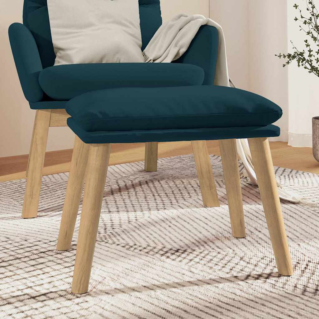 Fotpall blå 45x29,5x35 cm sammet