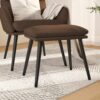 Fotpall brun 45x29,5x35 cm tyg