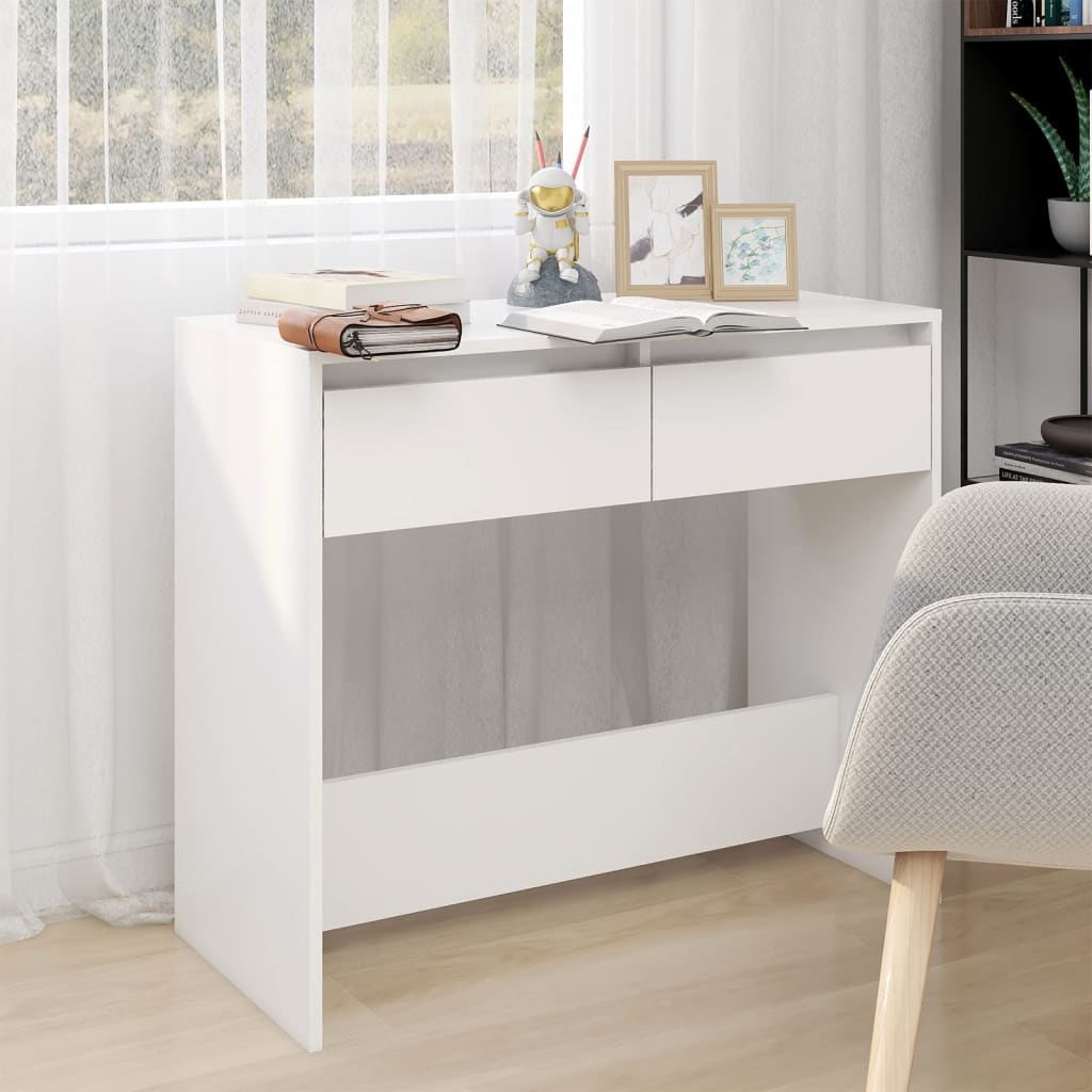 Konsolbord vit 89x41x76,5 cm konstruerat trä