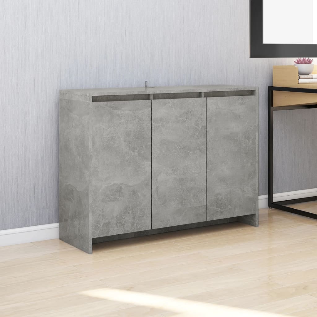 Skänk betonggrå 102x33x75 cm konstruerat trä