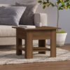 Soffbord brun ek 55x55x42 cm konstruerat trä