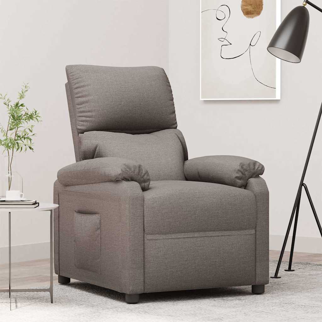 Reclinerfåtölj taupe tyg