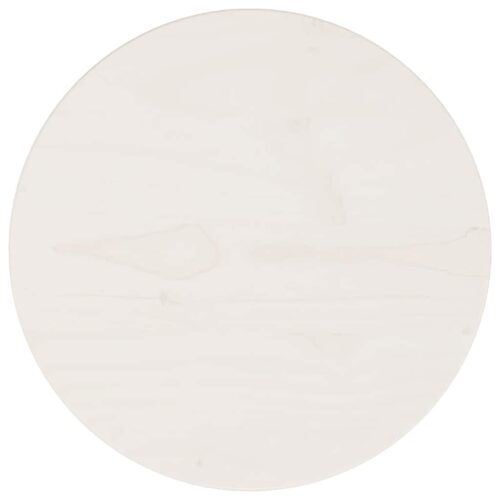 Bordsskiva vit Ø30x2,5 cm massiv furu