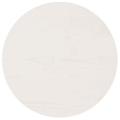 Bordsskiva vit Ø40x2,5 cm massiv furu