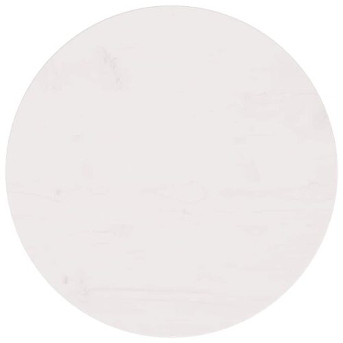 Bordsskiva vit Ø50x2,5 cm massiv furu