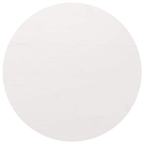 Bordsskiva vit Ø90x2,5 cm massiv furu