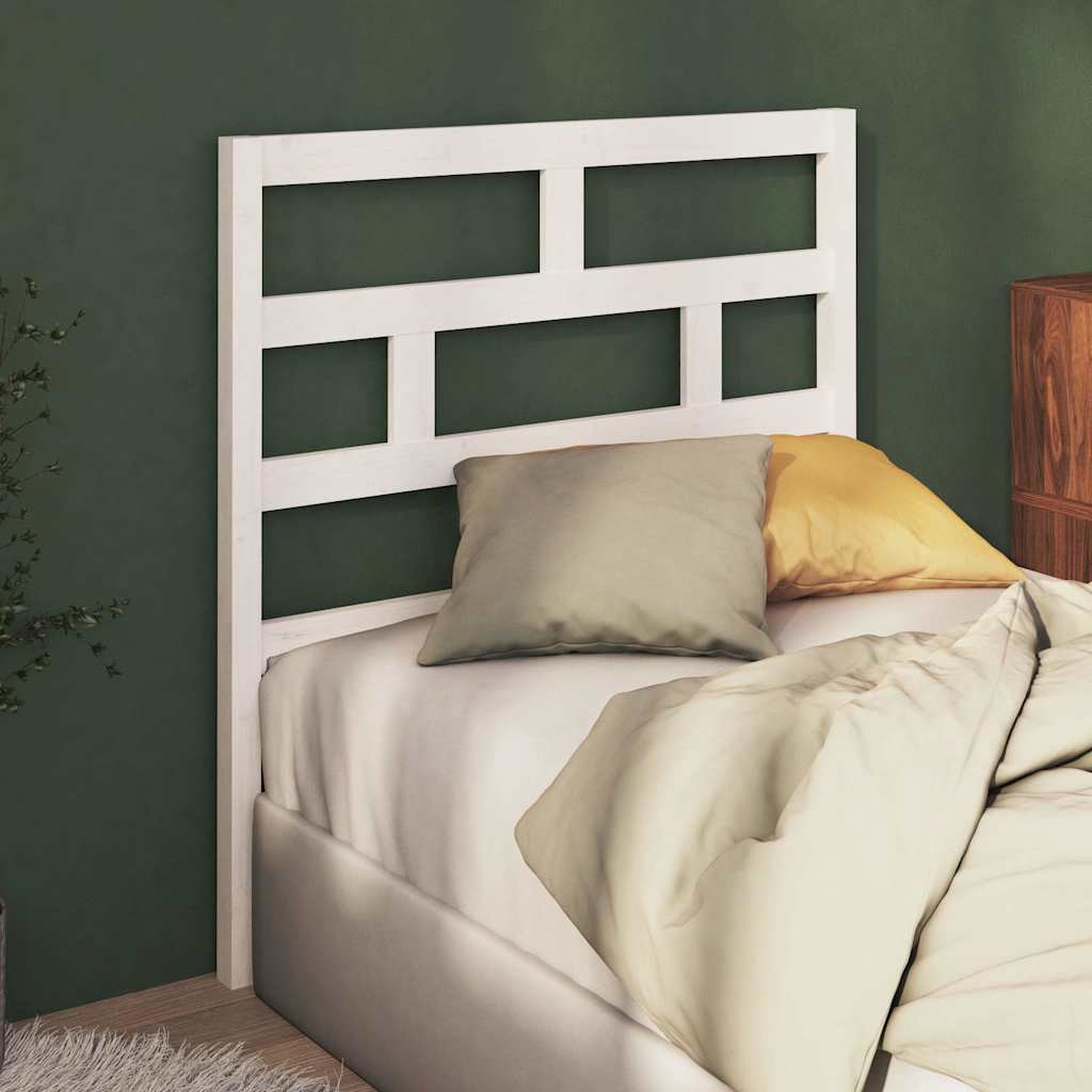 Sänggavel vit 81x4x100 cm massiv furu