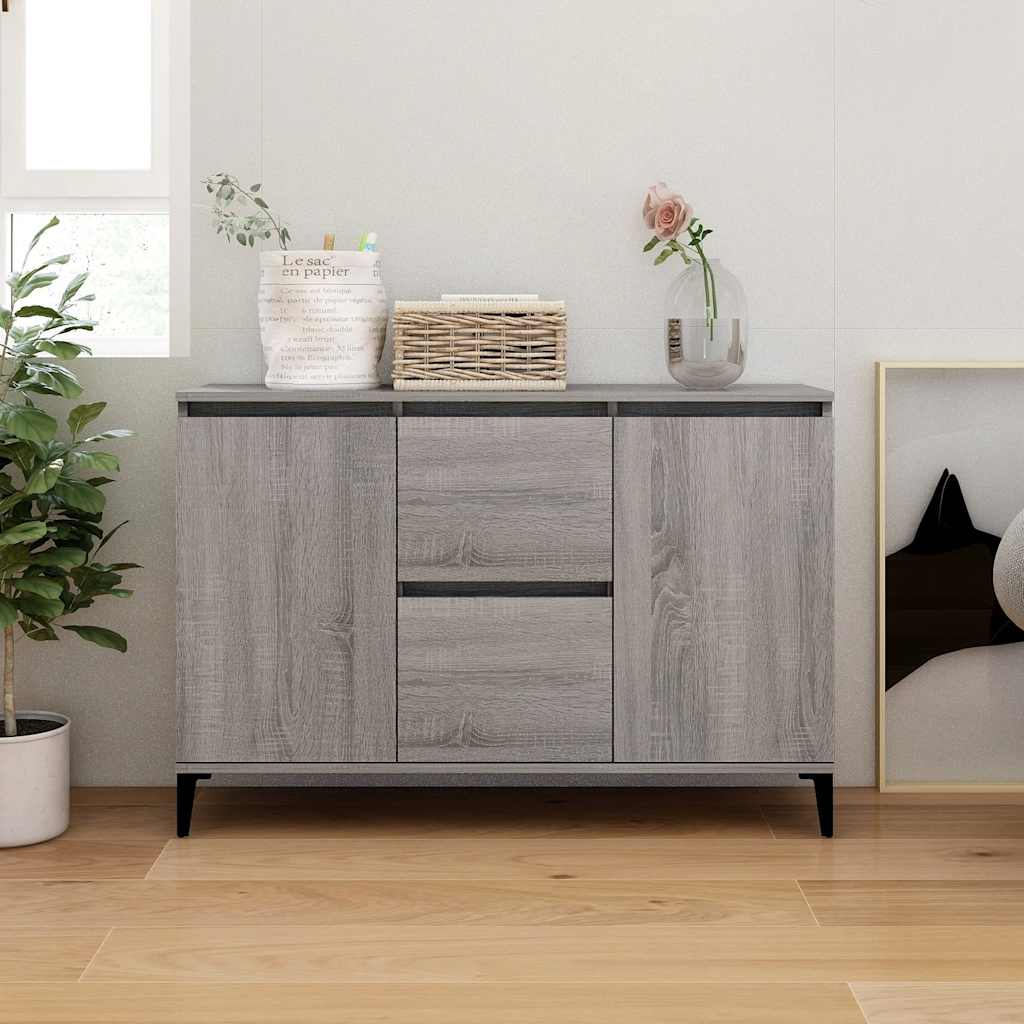 Skänk grå sonoma 102x35x70 cm konstruerat trä