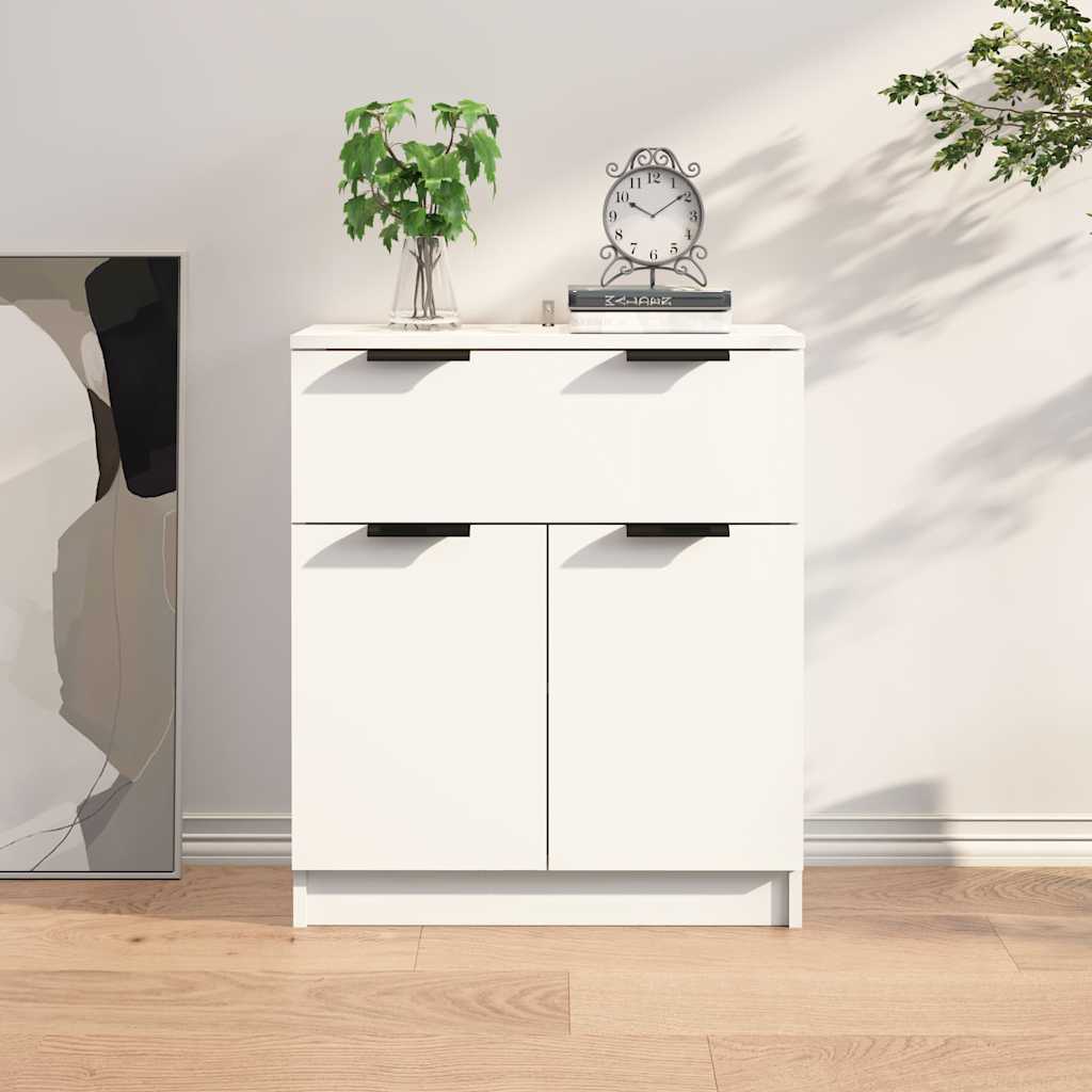 Skåp vit 60x30x70 cm konstruerat trä