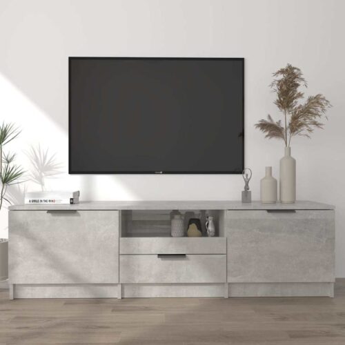 Tv-bänk betonggrå 140x35x40 cm konstruerat trä