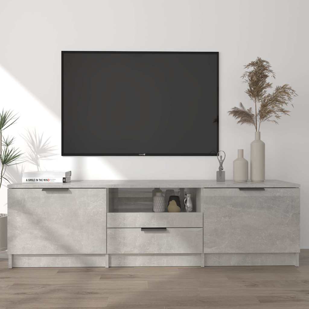 Tv-bänk betonggrå 140x35x40 cm konstruerat trä