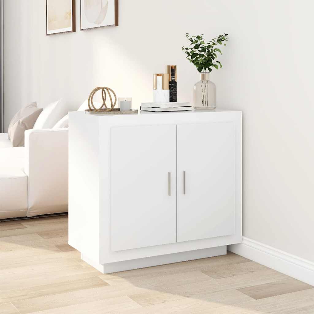 Skänk vit 80x40x75 cm konstruerat trä