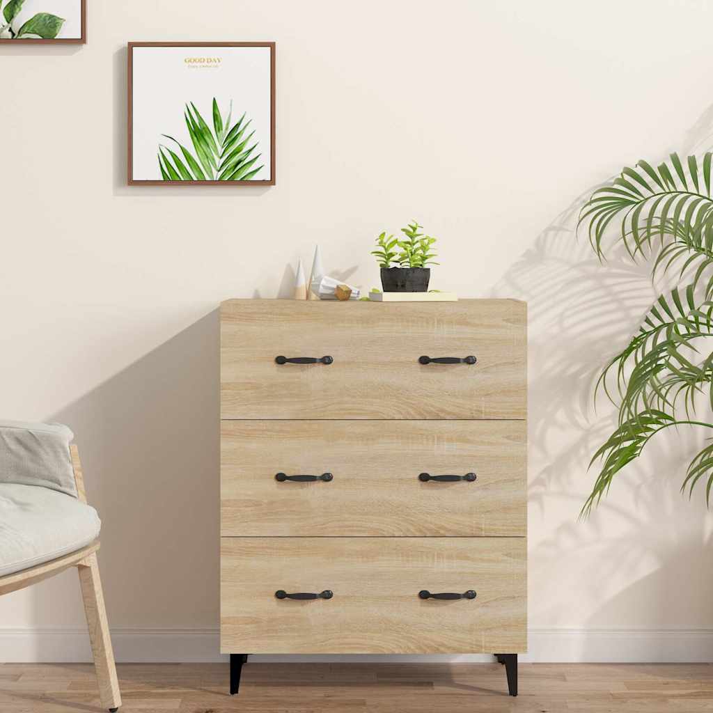 Skänk sonoma-ek 69,5x34x90 cm konstruerat trä