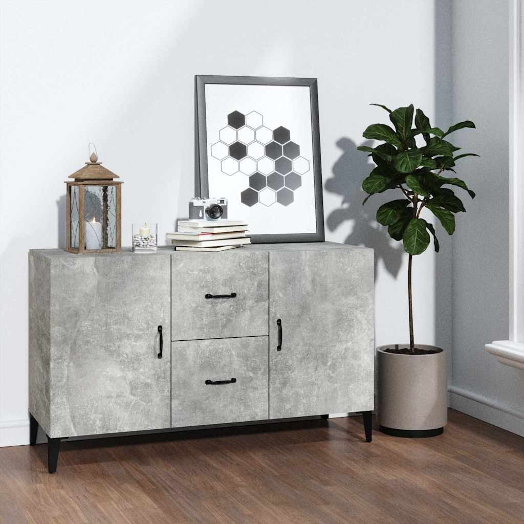 Skänk betonggrå 100x36x60 cm konstruerat trä