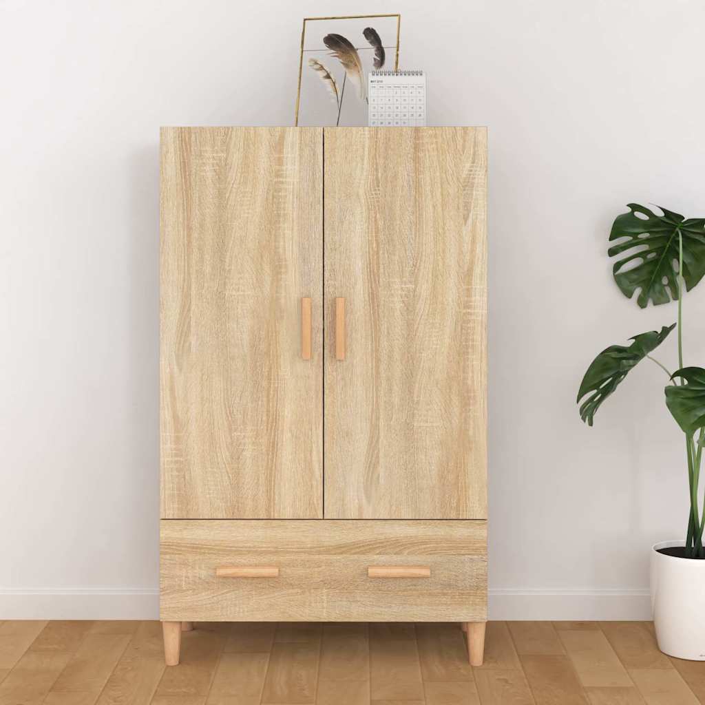 Skåp Sonoma-ek 70x31x115 cm konstruerat trä