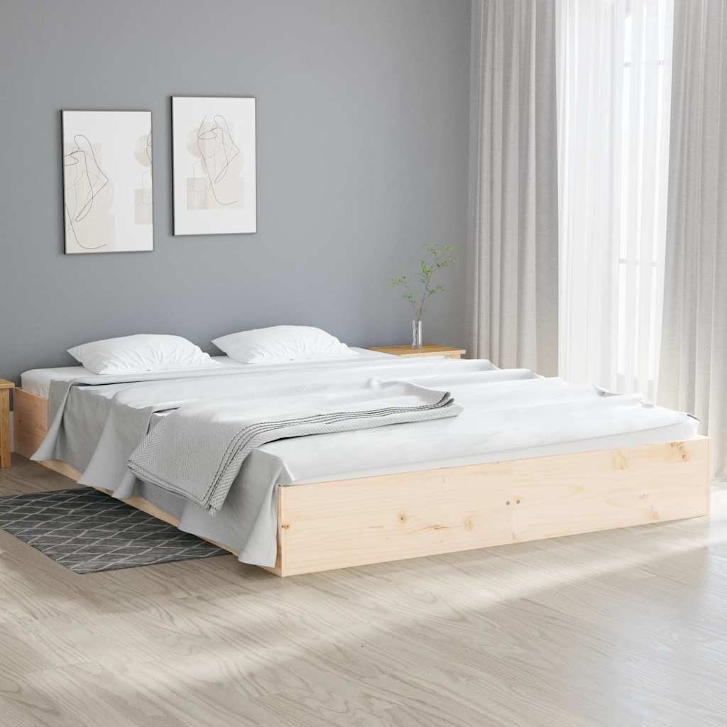 Sängram massivt trä 150x200 cm