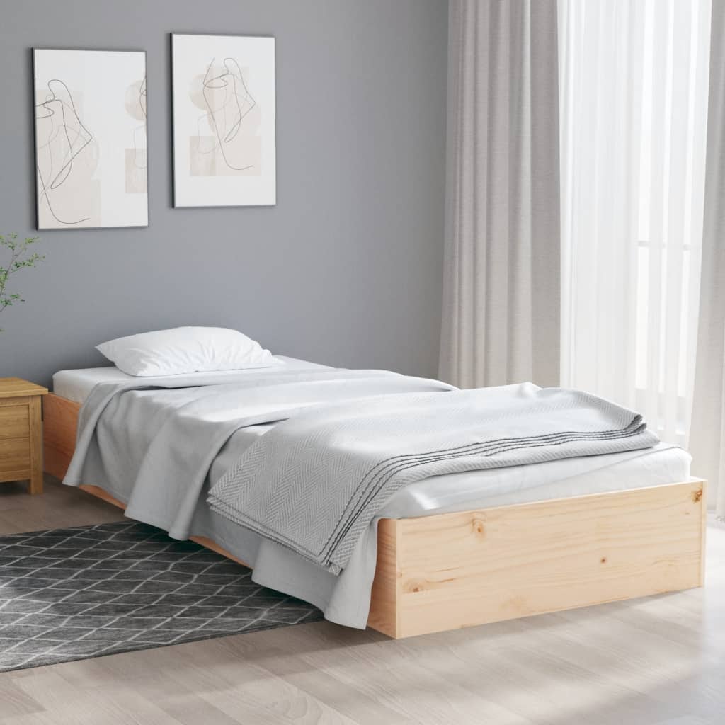 Sängram massivt trä 90x190 cm