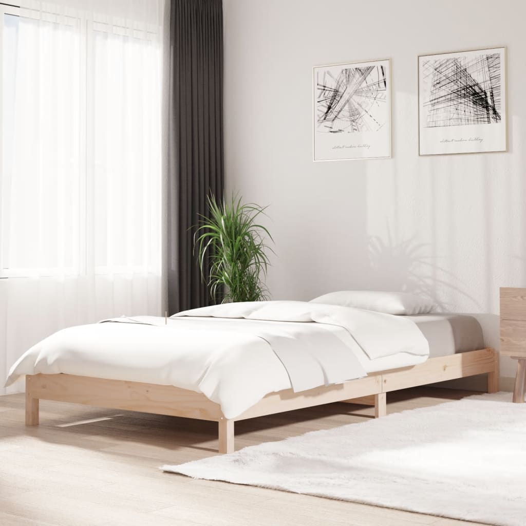 Stapelbar säng 90x190 cm massivt furuträ