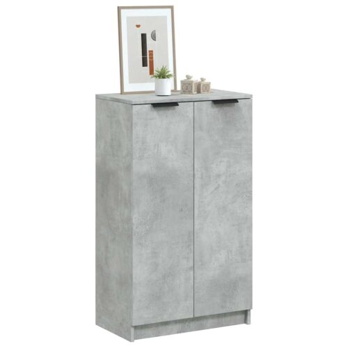 Skoskåp betonggrå 59x35x100,5 cm konstruerat trä