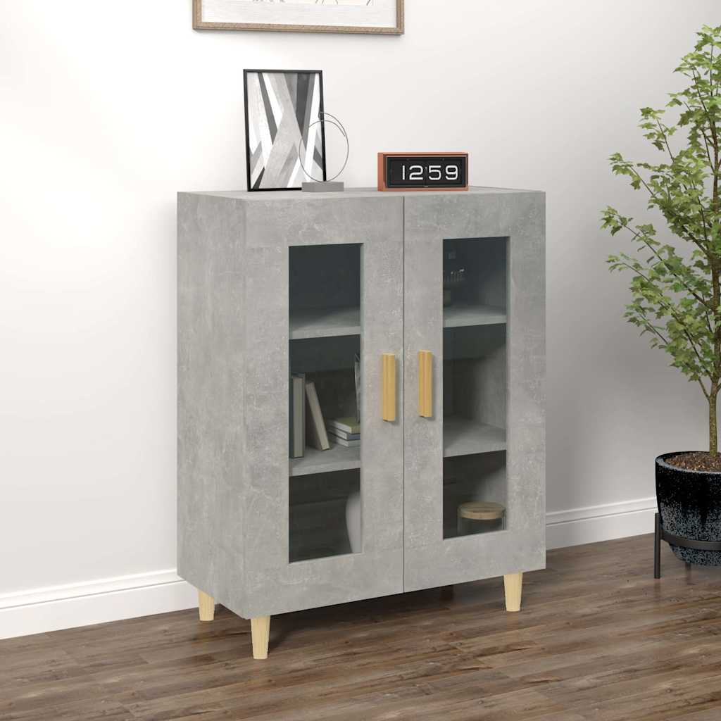 Skänk betonggrå 69,5x34x90 cm konstruerat trä