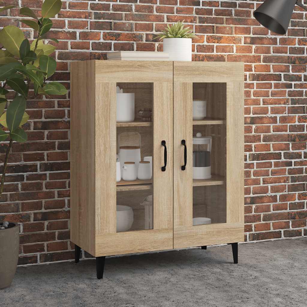 Skänk sonoma-ek 69,5x34x90 cm konstruerat trä