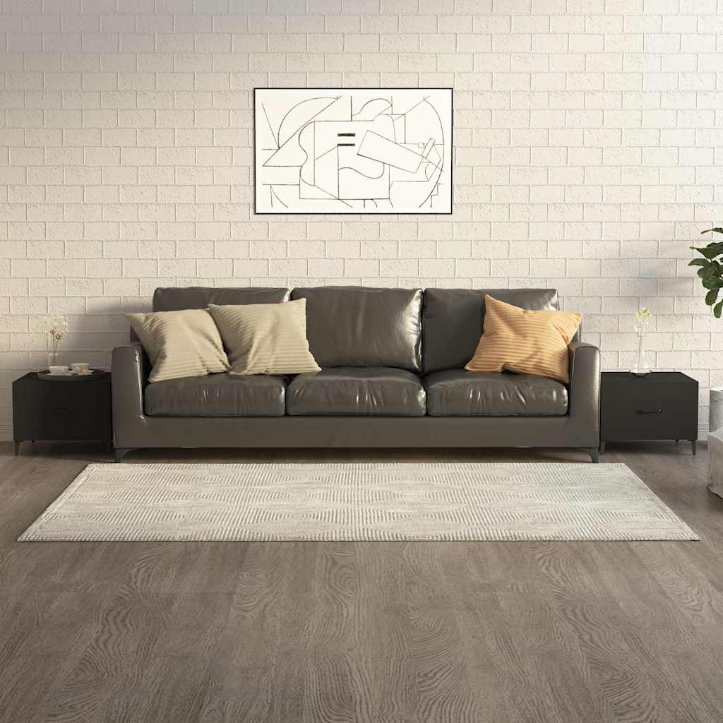 Soffbord med metallben 2 st svart 50x50x40 cm