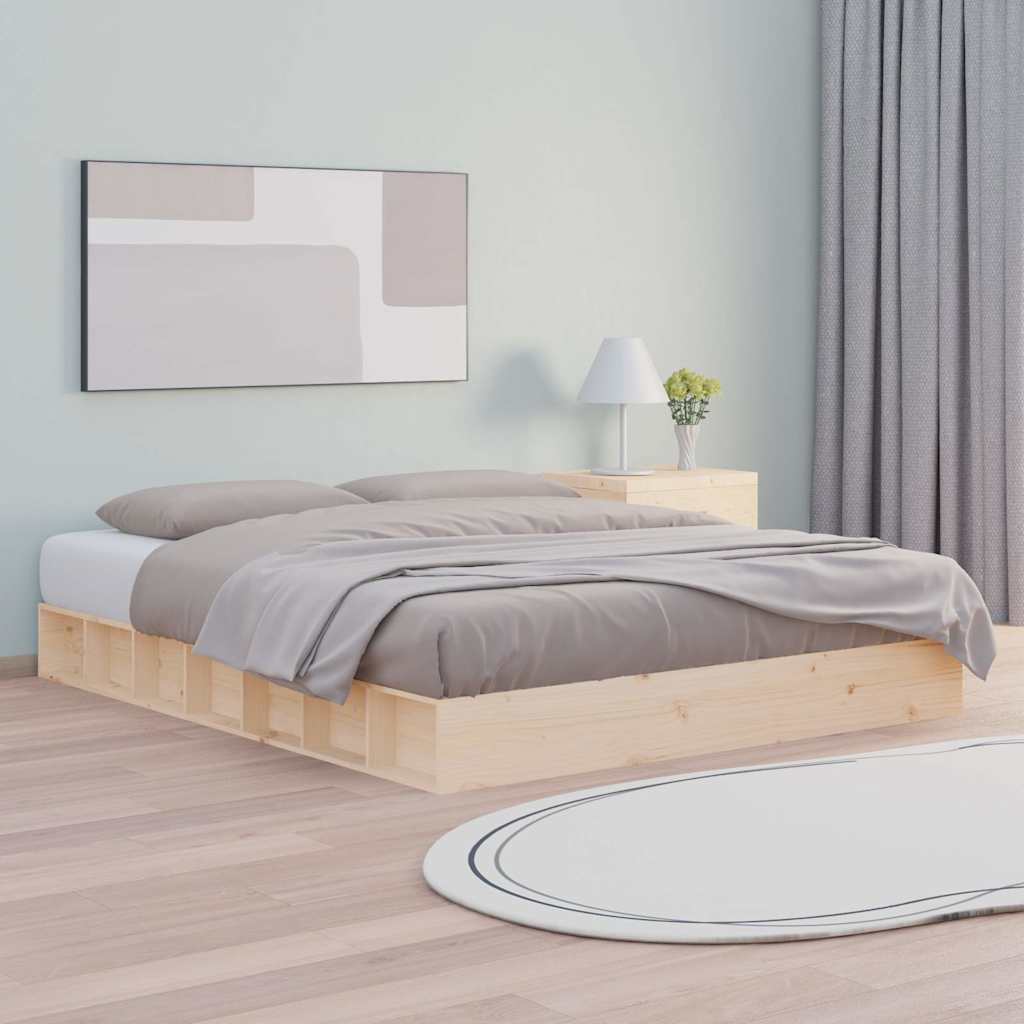 Sängram 160x200 cm massivt trä