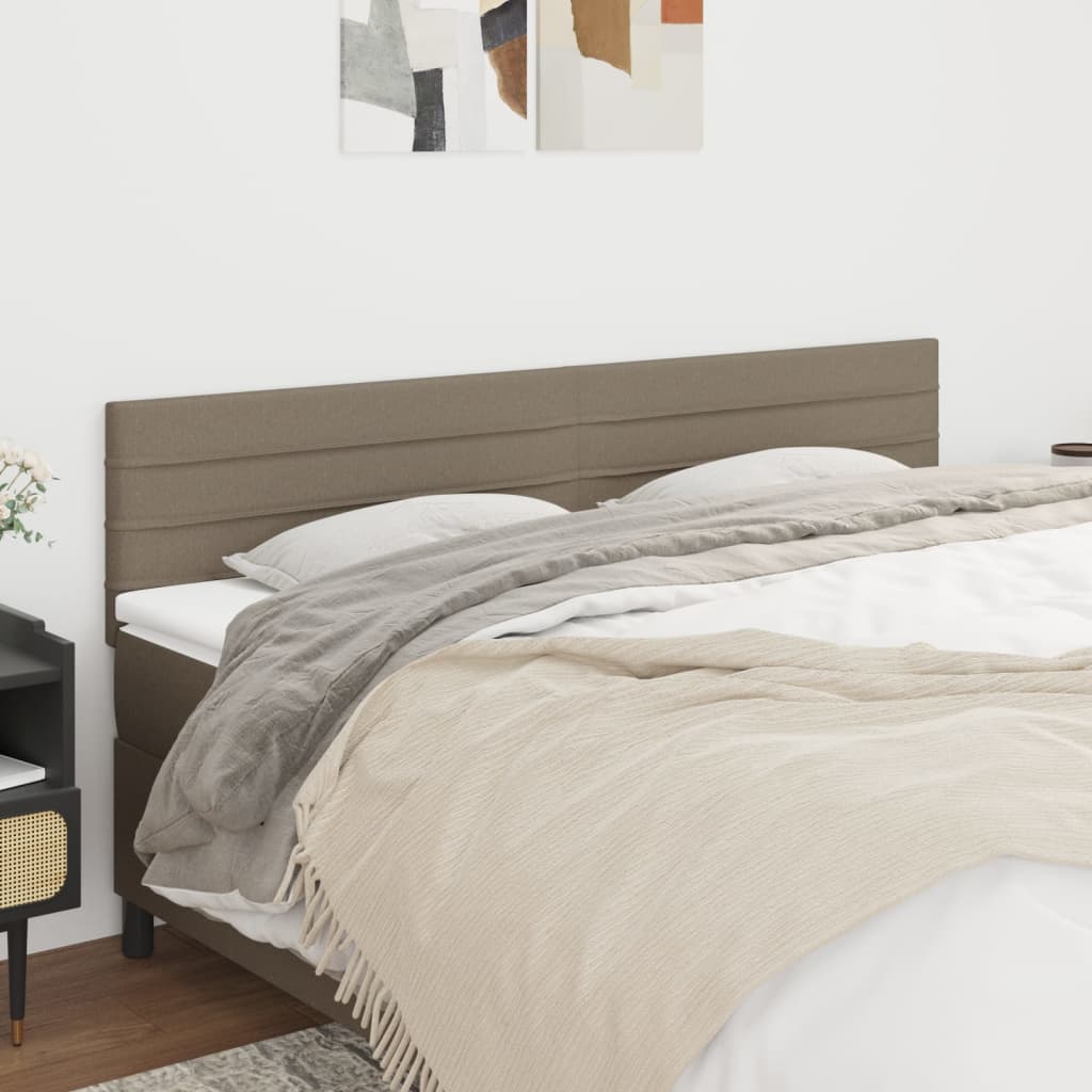 Sänggavlar taupe 160x5x78/88 cm tyg
