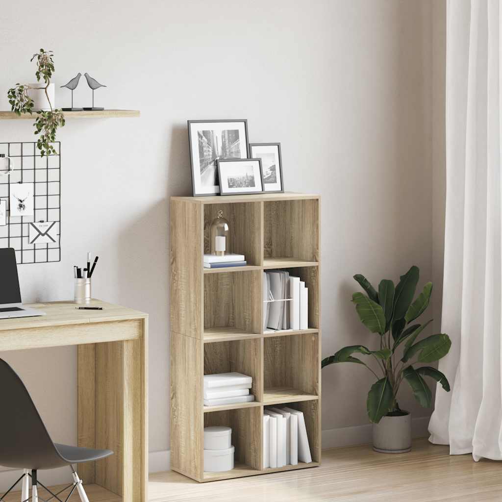 Bokhylla/skänk sonoma-ek 66x30x130 cm konstruerat trä