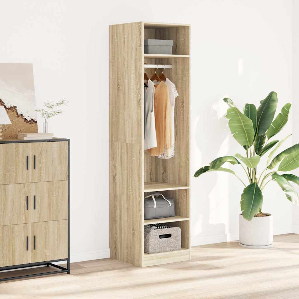 Garderob sonoma-ek 50x50x200 cm konstruerat trä