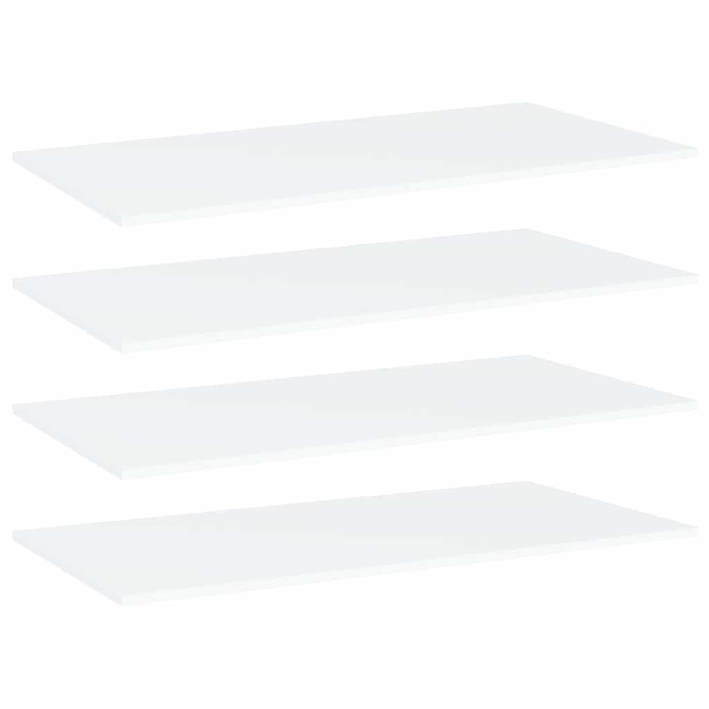 Hyllplan 4 st vit 80x20x1,5 cm konstruerat trä