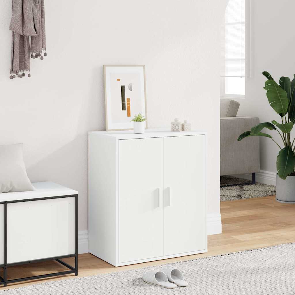 Skoskåp vit 60x35x70 cm konstruerat trä