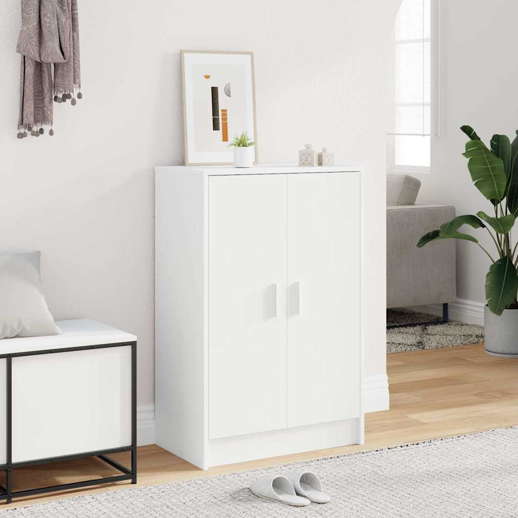 Skoskåp vit 60x35x92 cm konstruerat trä