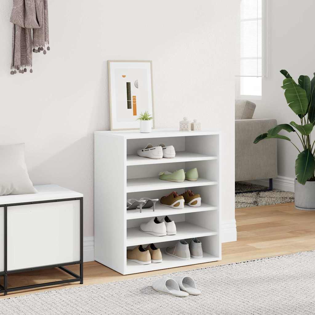 Skoskåp vit 60x35x70 cm konstruerat trä