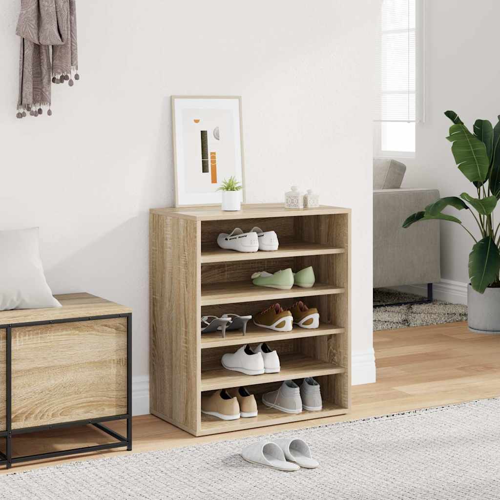Skoställ sonoma-ek 60x35x70 cm konstruerat trä