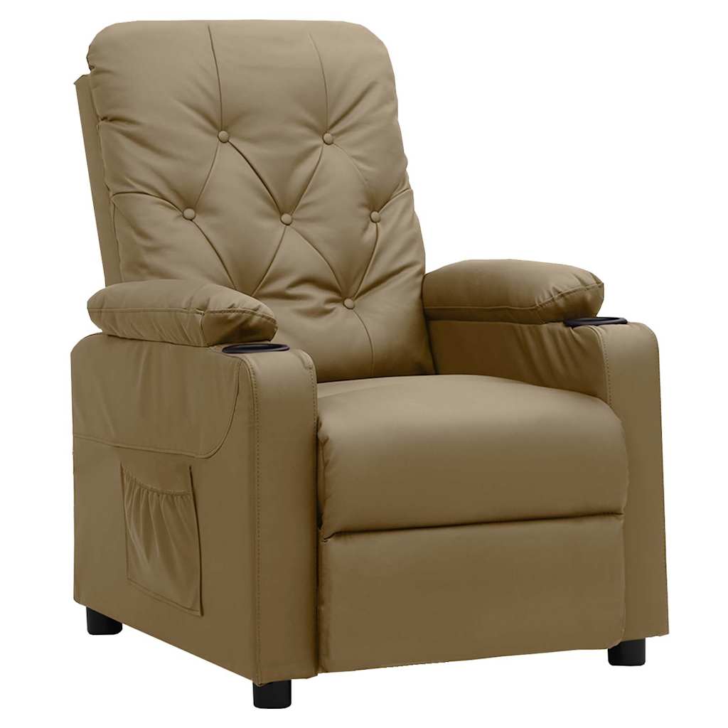 Reclinerfåtölj cappuccino konstläder