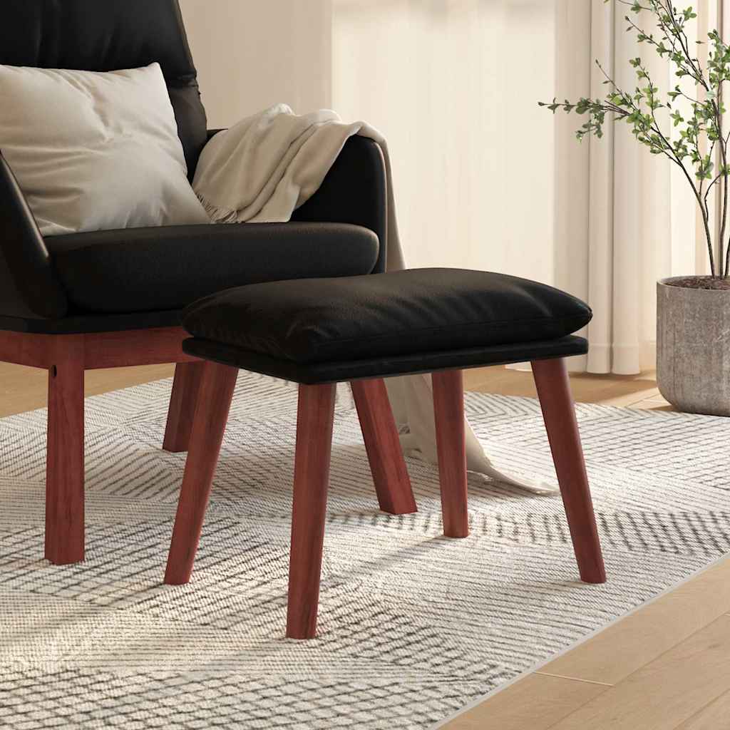 Fotpall svart 45x29,5x35 cm konstläder
