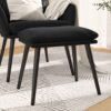 Fotpall svart 45x29,5x35 cm sammet