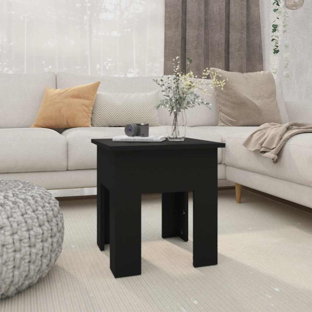 Soffbord svart 40x40x45 cm konstruerat trä
