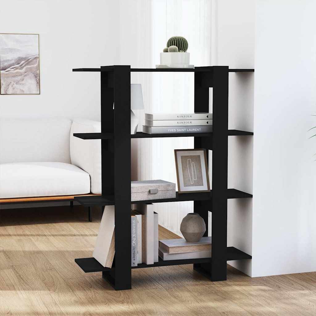 Bokhylla/Rumsavdelare svart 100x30x123,5 cm