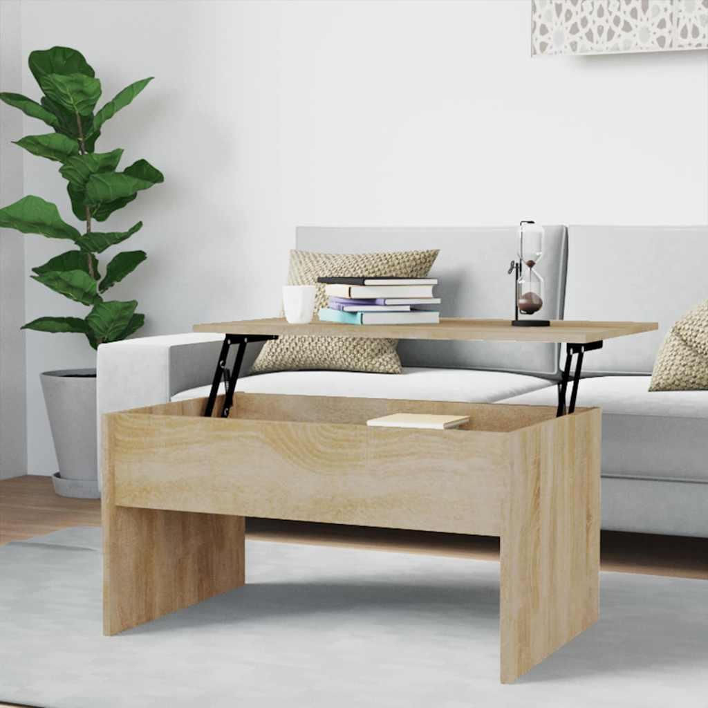 Soffbord sonoma-ek 80x50,5x41,5 cm konstruerat trä