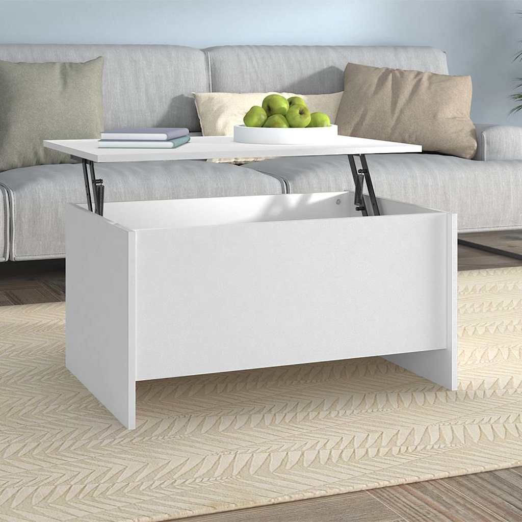 Soffbord vit 80x55,5x41,5 cm konstruerat trä